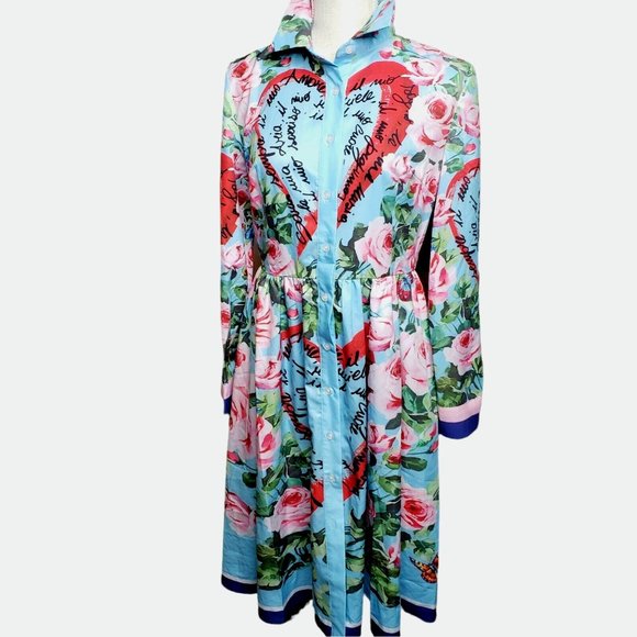 Ezpopsy Dida Bole Maxi Dress Floral  Button front  Large - Picture 1 of 11